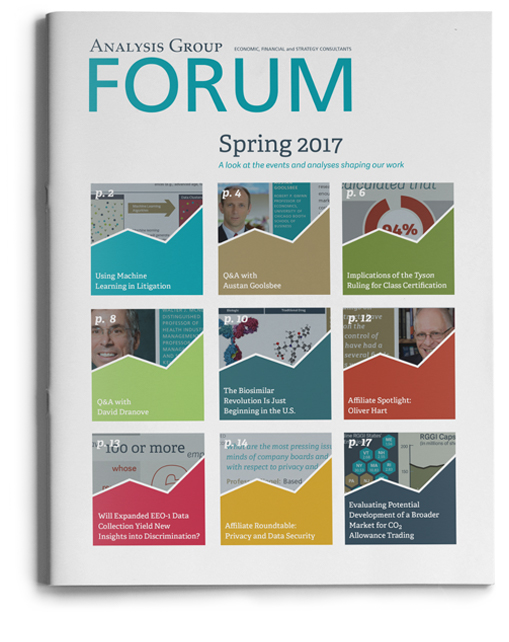 Analysis Group Forum: Spring 2017 - cover image